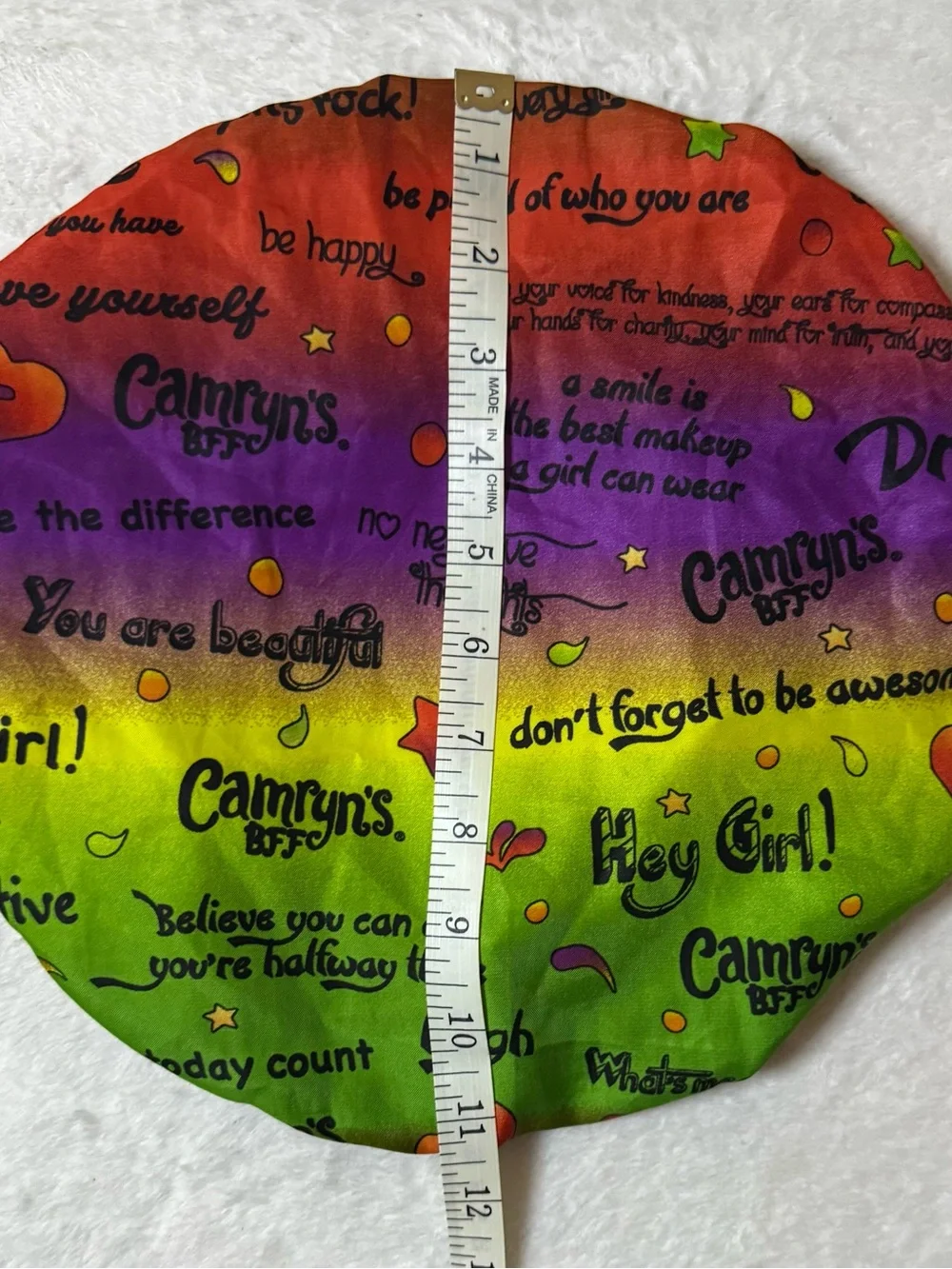 Rainbow Limited Edition Camryn’s BFF Dye Inspirational Printed Bonnet